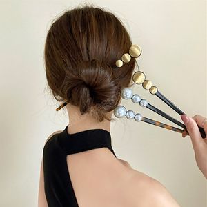 Chinese Style Hairpins Vintage Acetate Chopstick Women Hair Clips Pins Headwear Wedding Hair Jewelry Accessories
