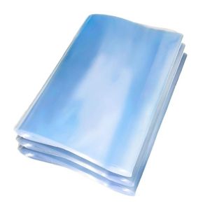 Verpakkingsdozen stks PVC Waterdichte Heat Shrink Film Bag Blower Seal Flat Mouth Wrap Sealbag Blue Transparent Plastic Food Storage
