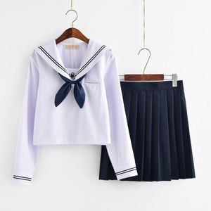Kleding sets meisje korte rok Japanse stijl jk school uniform japan college podium dans matroos kostuum geplooide anime cosplay t shirt jurk