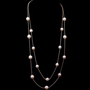 ingrosso collana di dichiarazione della perla nera-88 cm moda lunga catena di perle catena per donna per le donne dichiarazione nera rossa boho maglione in cristallo in rilievo collana multistrato