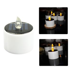 Solar Lantern Tea Lights Candles Akumulatory Figryczne Elektroniczne Słoneczne Lampy LED Lampa Nightlight Plastikowa Bezpłomieniowa Świeca Energetyczna Crestech168
