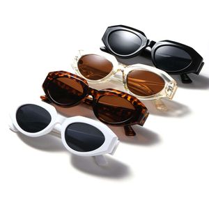 Retro Wielokąt Ladi Sun Glass Cat Eye UV400 Trendy Czarny Sunglass Kobiety