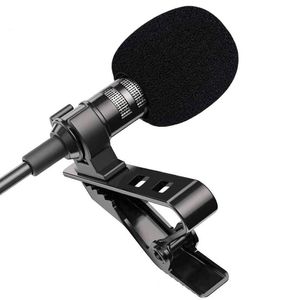 1 m Mini Draagbare Lavalier Microfoon Condensor Clip on Revers Mic Wired Mikrofo Microfon voor Telefoon Laptop PC
