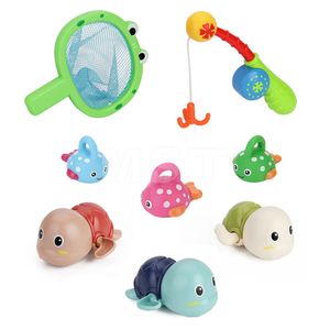 ingrosso giocattoli da bagno interattivi-Baby Shower Games Fishing Bath Bath Toy Asta Net Set BAGNO PISCINA ACQUA GLI ACQUA PESC GUEST Bambino Giocattoli interattivi