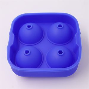 Silicone Ice Ball Mold Bar Four Hole Cube Tray Party Whiskey Cocktail Cold Drink Candy V2
