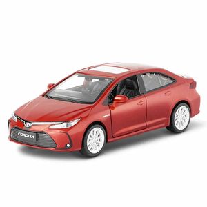 New Arrive Scale Diecast Alloy Metal Licensed Collection Car Model For TOYOTA Corolla Pull Back Sound Light Toys Vehicle