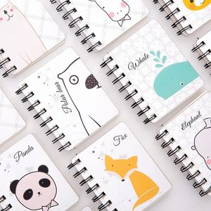 Posiadacze kart Kawaii Mini Specynator Spirali Notebooki A7 Cute Bear Animals Writing Pads Kieszonkowy Książka do rysowania Koreańskie artykuły papiernicze