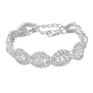 Charm Armband Simple Crystal Armband Kvinnors Flash Stone för Medarbetare Fördelar Bröllopsresenär