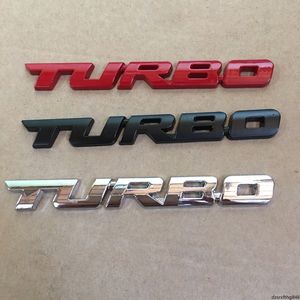 rs araba rozeti toptan satış-20x D Metal Turbo Amblem Araba Styling Sticker Arka Bagaj Kapağı Ford Focus için ST RS Fiesta Mondeo Tuga Ekosport Füzyon