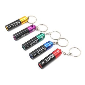 Creative keychain Metal tobacco pipes battery pipe multi color aluminum mini cross border smoking Good Retail Portable scale