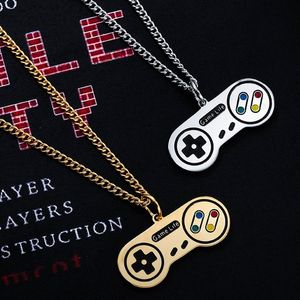 Men s Necklaces Gamepad Pendant Stainless Steel Necklace Chain On Neck Pendants Big Hip Hop Guitar Handle Jewelry