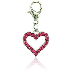 Jinglang Floating Fashion Charms z zapięciem homara Dangle Rhinestone Peach Heart Charms na biżuterię DIY Akcesoria