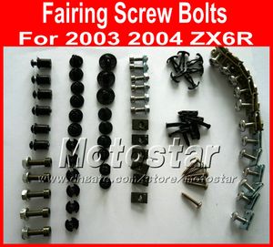 Good Professional Motorcycle Fairing screws bolt kit for KAWASAKI ZX6R ZX R black aftermarket fairings bolts screw parts