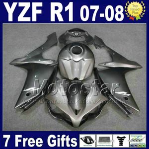 Metallic Gray INJECTION Fairing kit tank cover for YAMAHA R1 yzf r1 fairings G61