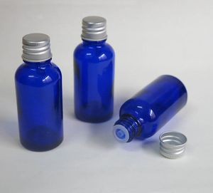 Wholesale tamper evident container resale online - Cobalt Blue Glass Bottle ml Blue Cosmetic Container Tamper evident top Bottle blue glass
