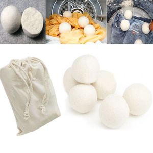 6pcs/Lot Wool Dryer Balls Reduce Wrinkles Reusable Natural Fabric Softener Anti Static Large Felted Organic Wool Clothes Dryer Ball WX9-189
