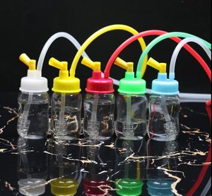 Transparent small bottle Acrylic hookah color style random delivery Water pipes glass bongs glass Hookahs smoking pipe