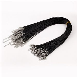 Wholesale wire snake for sale - Group buy Cord Wire pc mm mm Cheap Black Wax Leather Snake Necklace Beading Cord String Rope DIY Jewelry Findings JF001