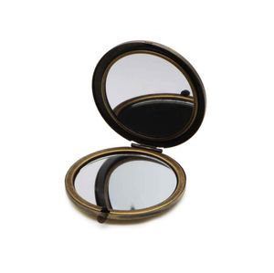 Lege compacte spiegel DIY metalen zak cosmetische draagbare spiegel mm inch bronzen kleur gratis verzending