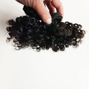 Brazilian Virgin Human Hair extensions g pc sexy short type inch inch inch Kinky Curly Indian remy hair double weft g