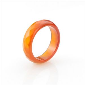 100 Natural Jade Ring Faceted Black Red Agate Ringar Högkvalitativa Smycken Ringar För Kvinnor Och Män