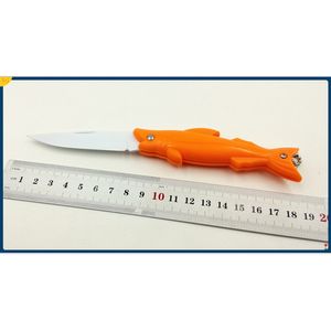 bıçak türleri toptan satış-Fabrika doğrudan Stil Ghillie EDC Cep Katlanır Bıçak Bıçaklar Meyve Bıçağı Balık Tipi ABS Kolu Mini Survival Hediye Bıçaklar
