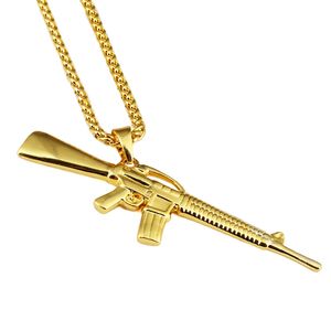 Wholesale mens gold figaro necklace for sale - Group buy Mens Pendant Necklaces Fashion Hip Hop Jewelry k Gold Plated Long Chain Punk Rock Micro Men Necklace For Gifts