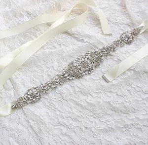 Cheap Dress Belt Wedding Dresses Sash Bridal Belts Rhinestone Crystal Ribbon From Prom Evening Princess Handmade White Red Black Blush