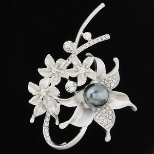 Luxury Pearl Czech Rhinestone Starfish Flowers Charm Brooches Pins For Women Summer Sale Hot Korean Version Fashion Fine Accessories Jewelry