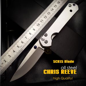Wholesale chris reeve survival knives resale online - high Quality CHRIS REEVE tactical Folding Knives CR15 Blade all steel handle Camping Outdoor Survival Knives Pocket EDC Tools