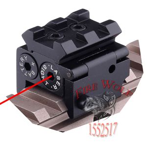 scopes rail mounts оптовых-650nm m мини высокое качество тактический красная точка лазерный прицел область x26mm DC V двойной Ткач рельс крепление компактный