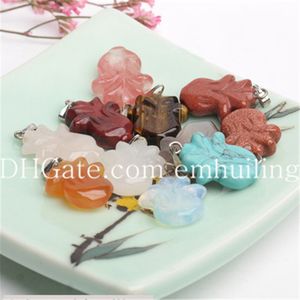 Wholesale handmade pendant china for sale - Group buy Natural Agate Quartz Gem Stone Charm Carved Good Fortune Chinese Cabbage Pendant Lucky Vegetable Pendant Beads Fit Handmade Jewelry Necklace