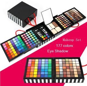 güzellik kitleri toptan satış-Pro Renkli Göz Farı Paleti Allık Dudak Parlatıcı Makyaj Güzellik Kozmetik Set Takımı
