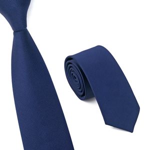 Mens Blue Necktie Ny Brand Fashion Casual Officiell Bröllopskväll Party Gravata Slim Slipsar För Män Skinny Garn Färgad Slips E