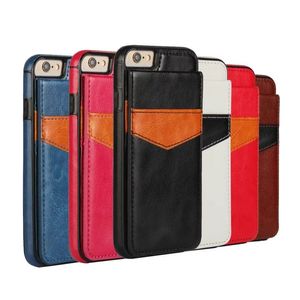Wholesale shock proof case for iphone resale online - i6 Plus Back Cover Card Slot Shock Proof Leather Case For iPhone S For iPhone Plus S Plus Phone Case