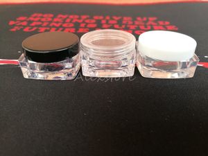 Plastic wax container round and square shape g g g make up silicone containers box clear makeup case dab dabber jar DHL