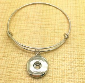 расширяемые браслеты серебристые оптовых-Vintage Silver Snaps кнопка Подвеска расширяемой браслет браслеты для электромонтажных браслеты ювелирных женщин тавра подарки Аксессуары DIY Z18
