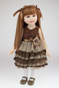 18 doll venda por atacado-18 polegadas menina americana moda boneca realista terminado com presente de saia bonita para o bebê Natal e aniversário