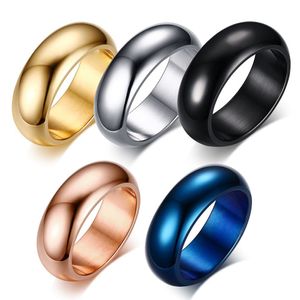 ingrosso anelli matrimoni diretti-Anelli di alta qualità in acciaio inossidabile titanio lucido