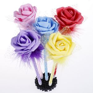 Creatieve Mooie Rose Bal Point Pen Valentijnsdag Gift Creatieve Kantoorbehoeften Cartoon Mooie Bal Punt Pen Factory Directe Verkoop
