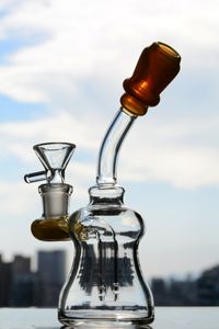 Heady Glass Bongs Small Bong Colored Mond Bent Neck Bubbler DAB RUG Recycler Water Pipe Inline Beker Bong