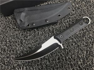 fix blade knives оптовых-Высокое качество фиксированного лезвия мачете нож D2 титановые лезвия CNC черный G10 ручка карамбит когть ножи открытый кемпинг тактическое снаряжение