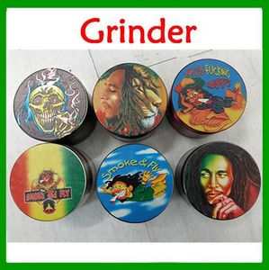 marley değirmenleri toptan satış-Otantik Bob Marley Çinko Alaşım Herb Öğütücü Aksesuarları Katmanlı Metal Öğütücü Yeni Tasarım mm mm mm Çapı Sharpstone G