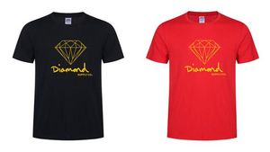 Sommar bomull herr T shirts Fashion Short Sleeve Tryckt Diamant Supply Co Male Tops Tees Skate Brand Hip Hop Sportkläder