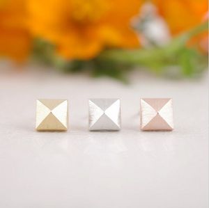 10 of fashion and personality best selling products ED006 pyramid stud earrings package mail women festival