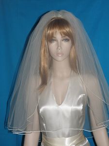 sıcak moda görüntüleri toptan satış-Yeni Sıcak Moda Gerçek Görüntü Hattı Kenar T Ile Tarak Lvory Beyaz Dirsek Düğün Peçe Gelin Peçe