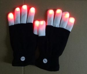 Verlichting Mittens Magic Black Luminous Handschoenen LED Glow Handschoenen Rave Light Up Flashing Finger Kids Children Toys Supplies