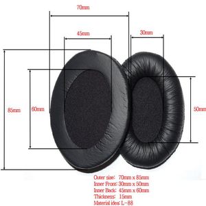 Wholesale ear pads leather resale online - 1 pair leather ear cushion headset ear pads oval shape headphone cushion by registered post