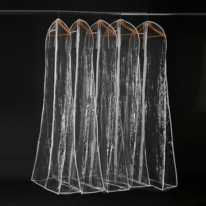 Wholesale Thick Transparent PVC Dust Bag For Wedding Dress Prom Evening Gown Bags 180*70 CM Waterproof Garment Cover Travel Storage Dust Covers