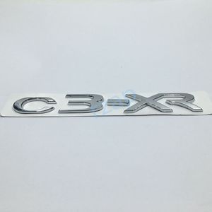 3D zilveren ABS C3 XR Letters Logo Auto Achterstam Embleem Badge Sticker voor Citroen C3 XR